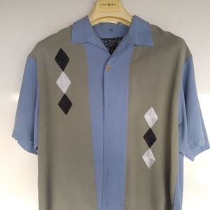 Nat Nast men's 100% silk short sleeve shirt !